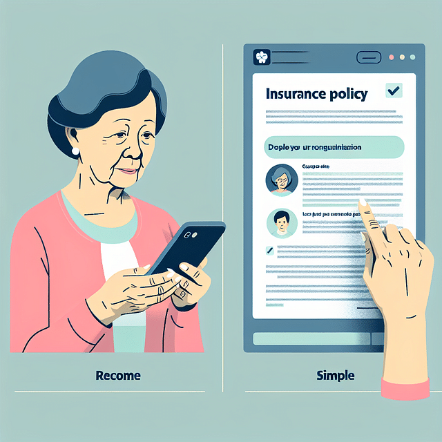 Person making a phone call with insurance policy in hand