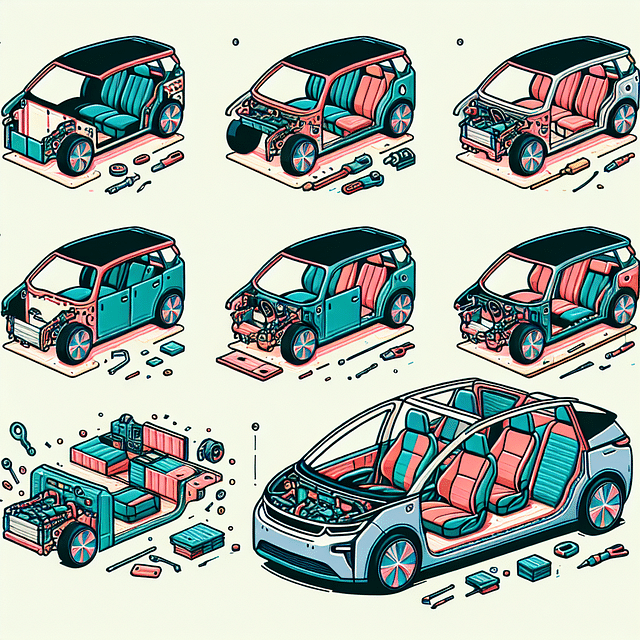 reassembled Tesla interior after soundproofing