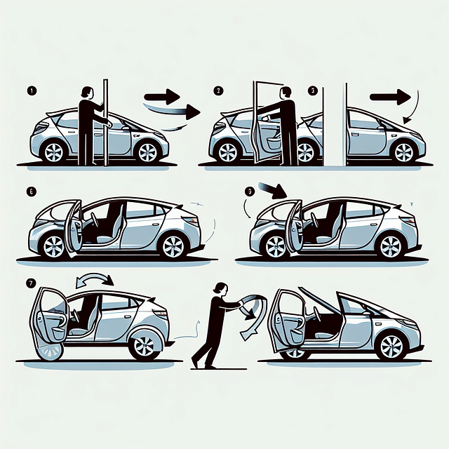 Closing a Tesla Model 3 door from the inside