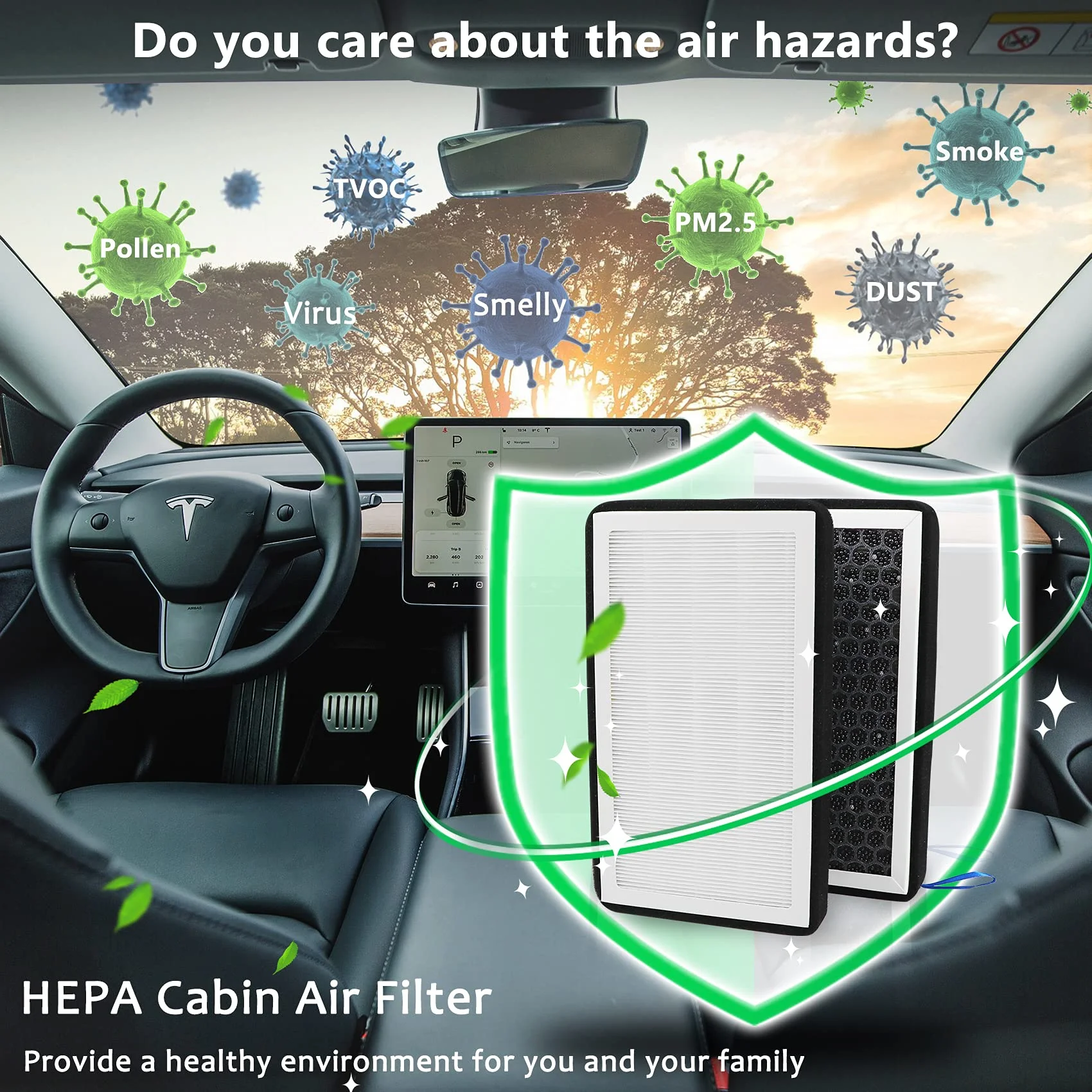 Tesla HEPA cabin air filter
