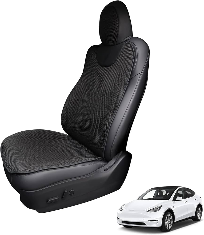 Mesh fabric seat covers Tesla