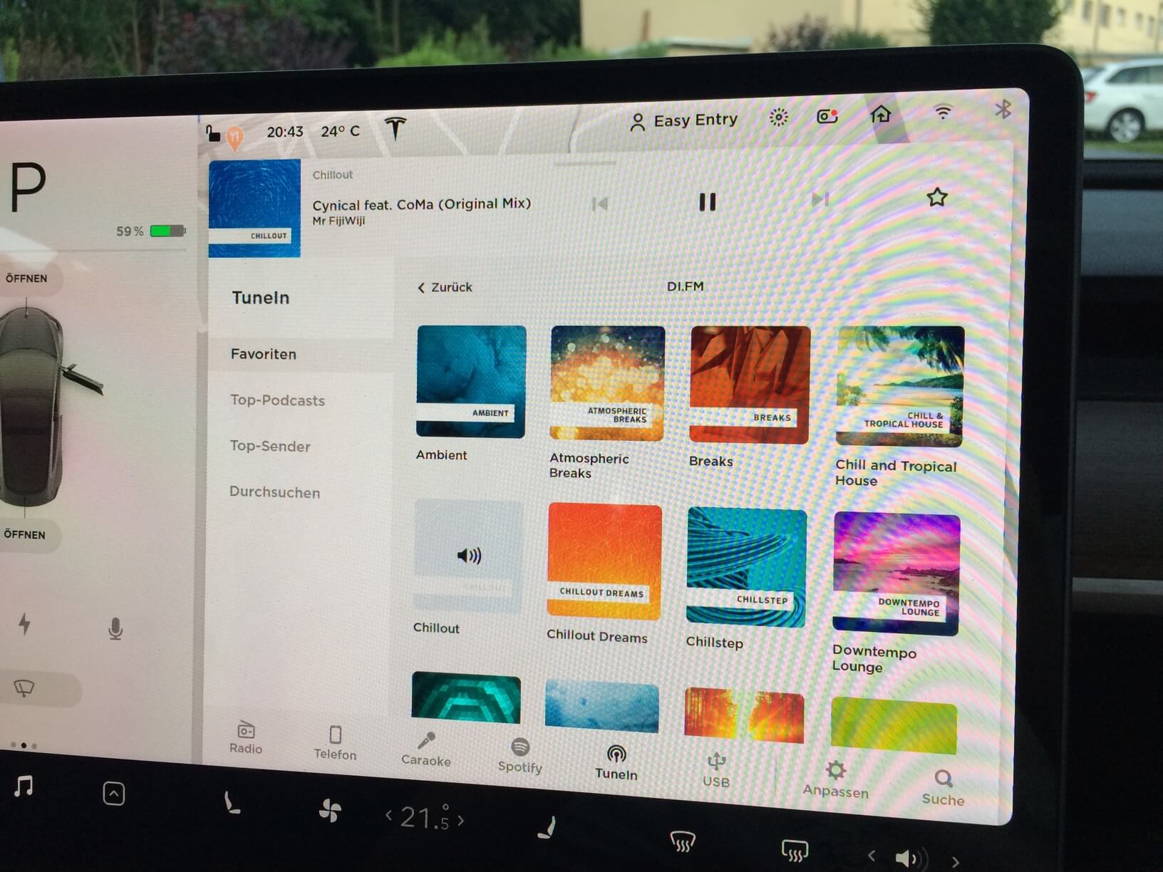 Tesla music streaming