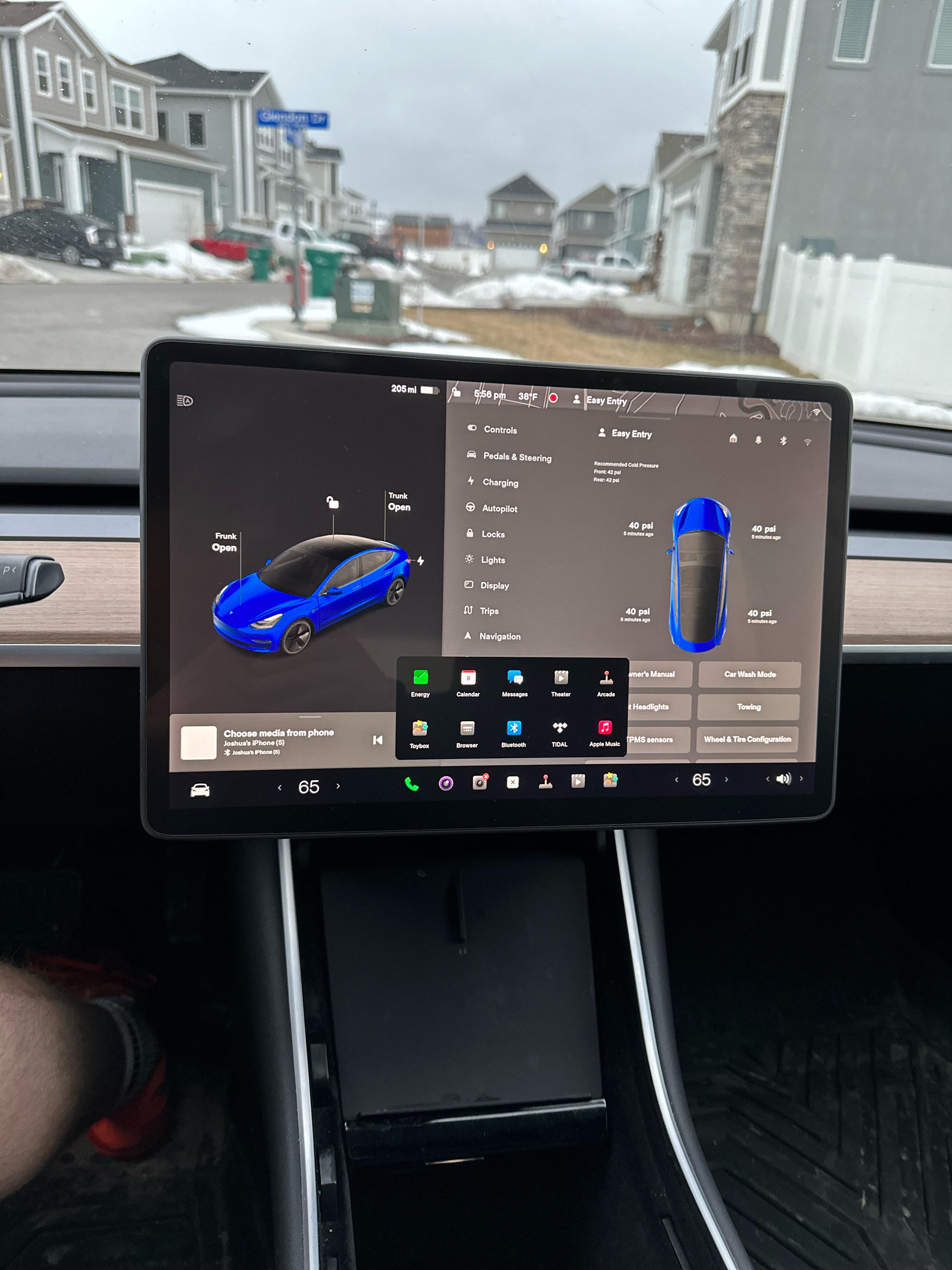 Tesla streaming music media