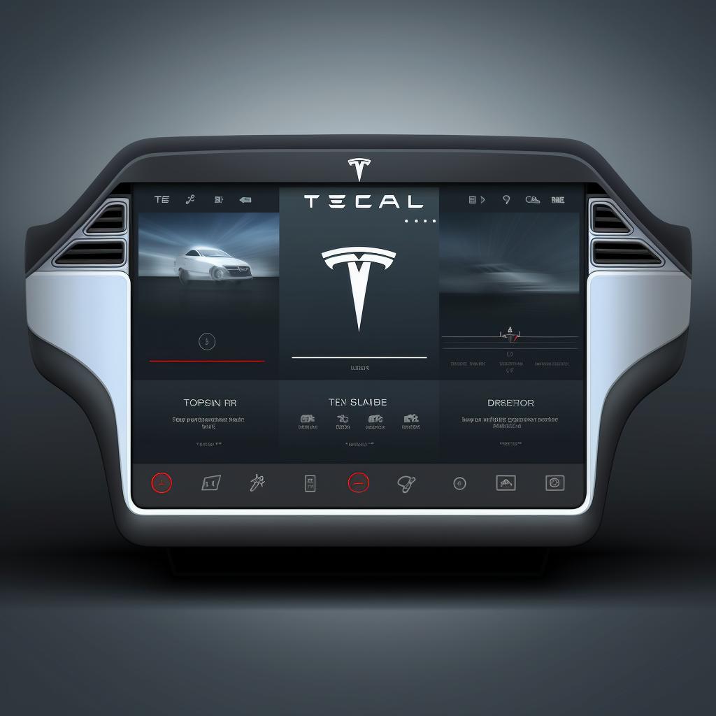 Tesla touchscreen home screen