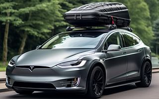 Are there any restrictions on using a roof rack on a Tesla model?