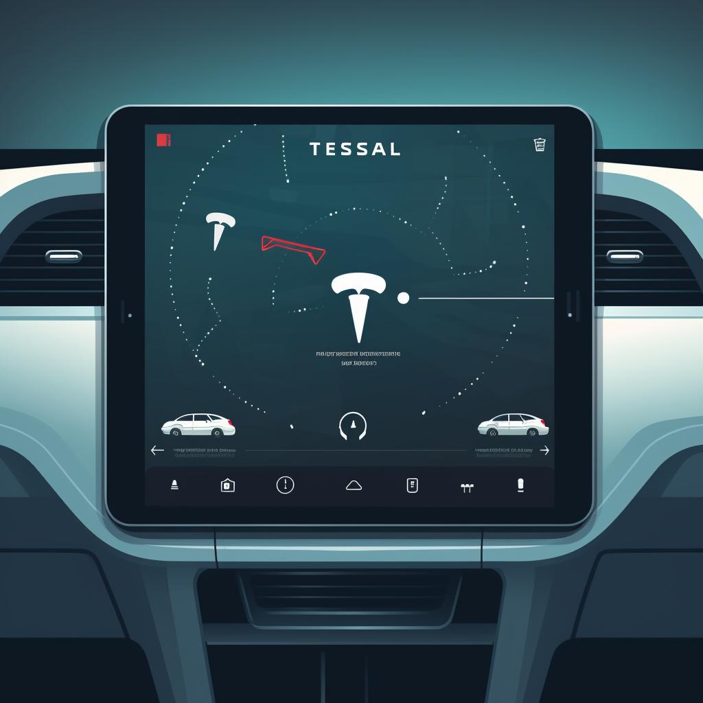 Tesla touchscreen showing Wi-Fi settings