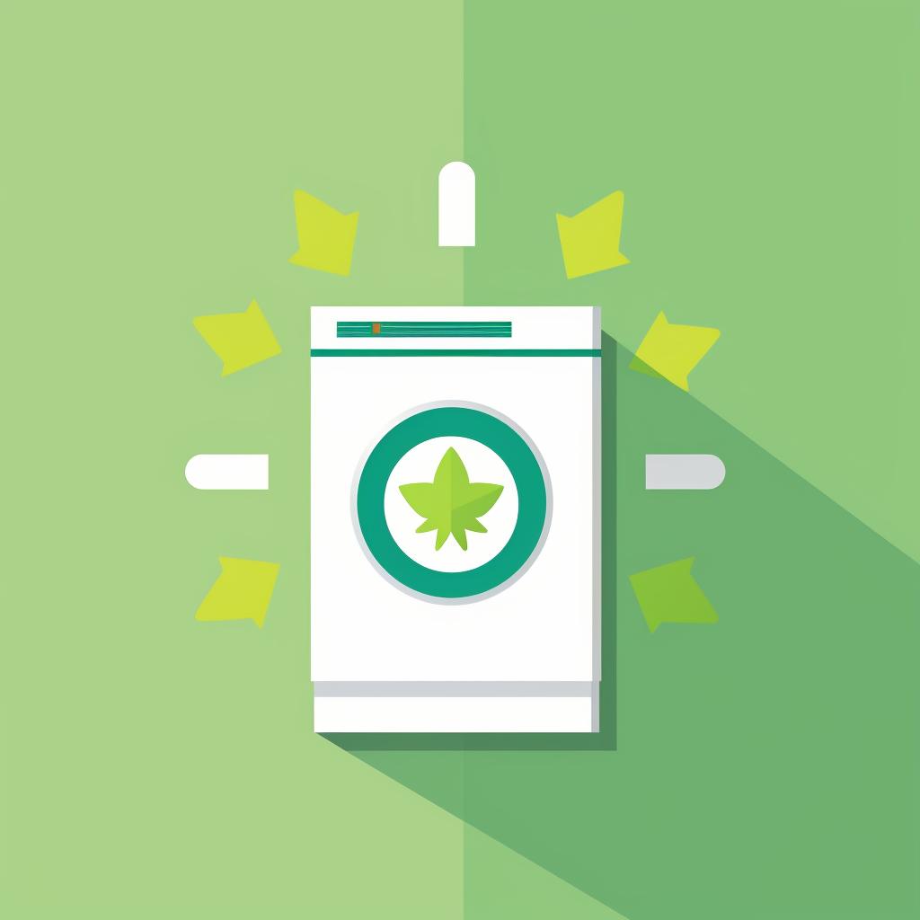 Energy-efficient appliances with a green energy rating sticker