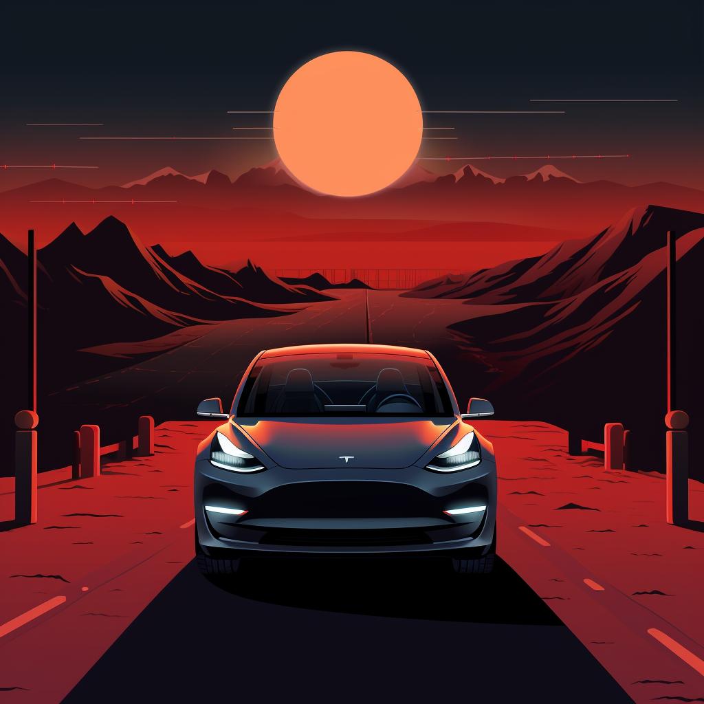 Tesla Model 3 screen with the Sentry Mode option being activated