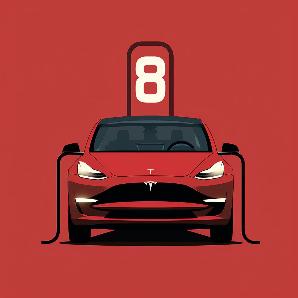 Tesla Model 3 charging screen showing an 80-90% limit