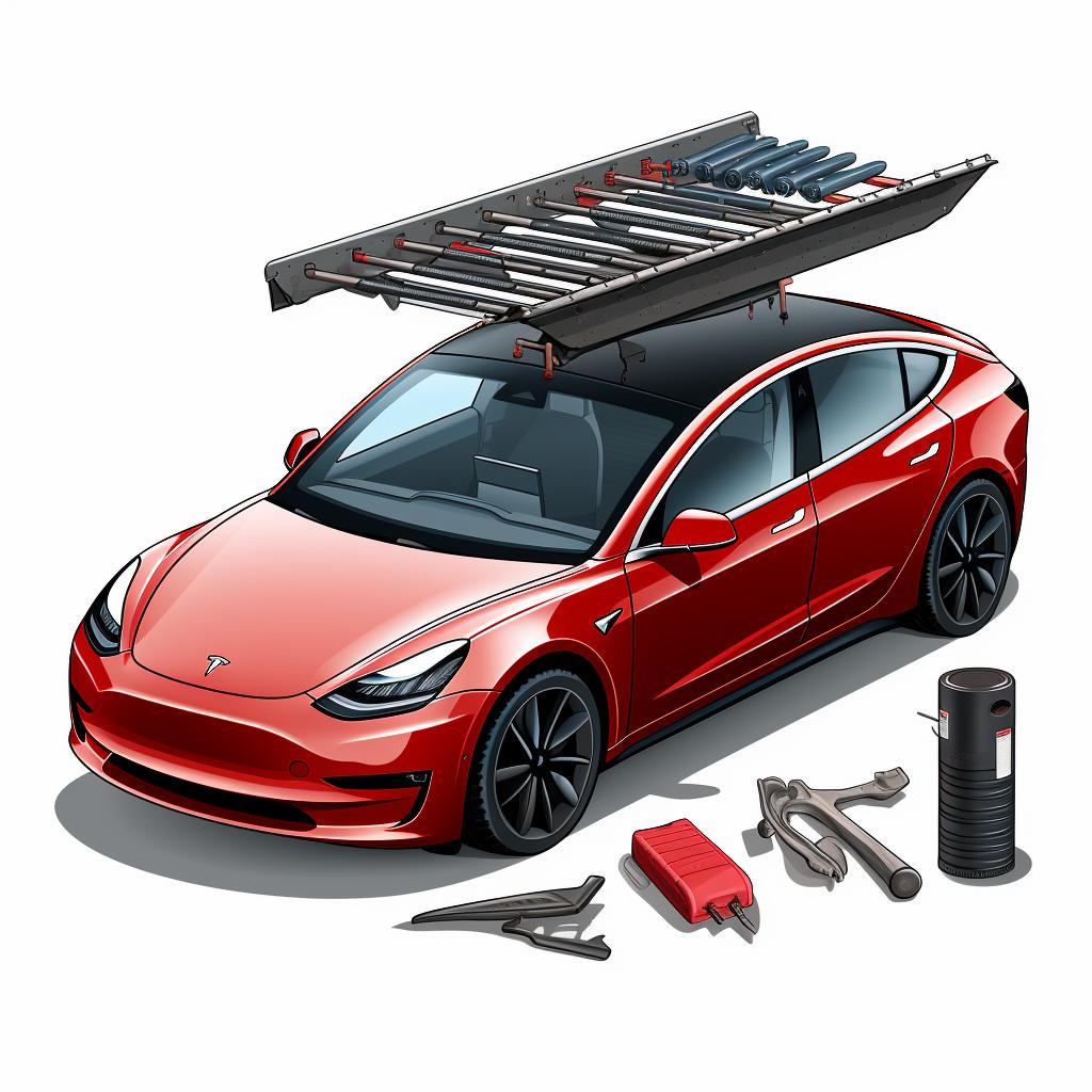 Tesla roof rack kit with tools