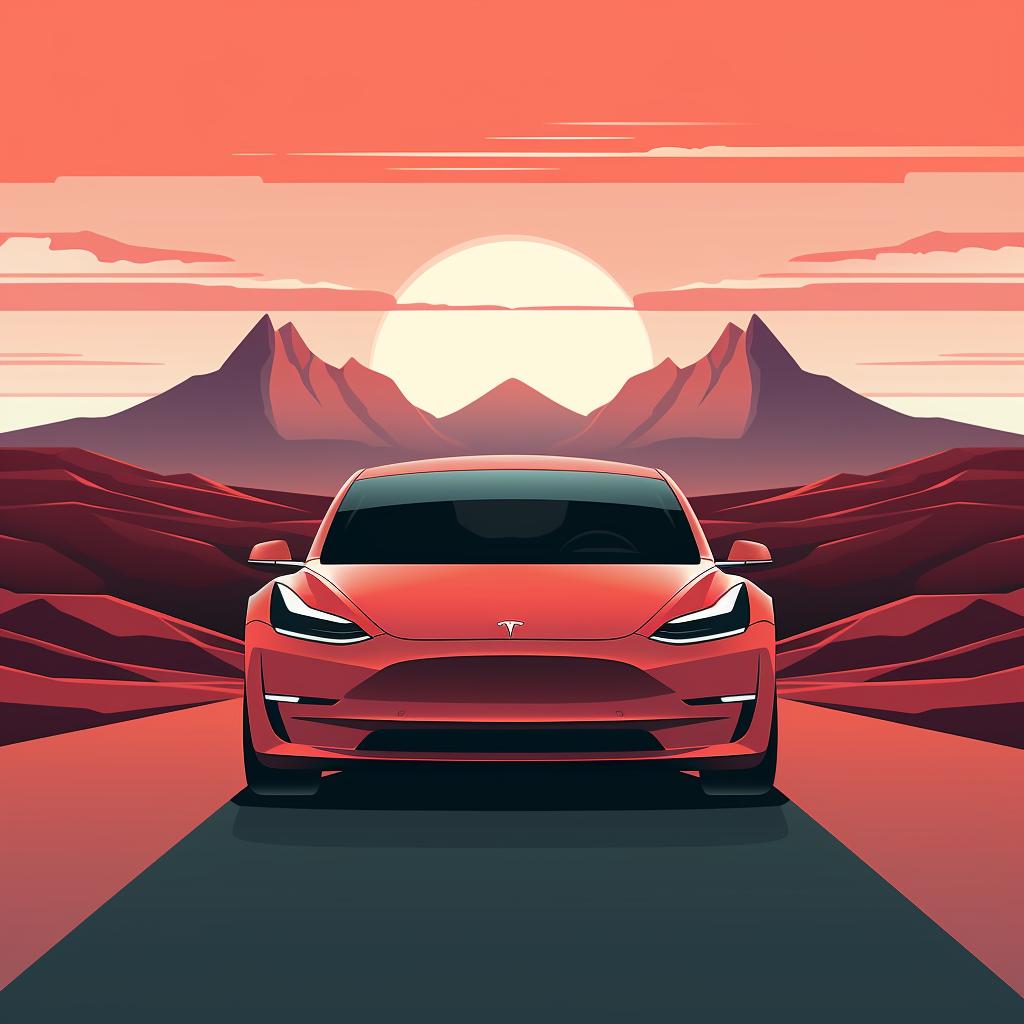 The main screen of a Tesla car