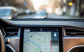 What navigation system does Tesla use for in-car internet?